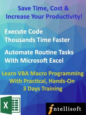 VBA Training in Excel 2010 at Intellisoft Singapore