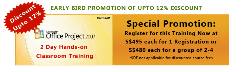 Training for Microsoft Office Project 2007, Special Promotion