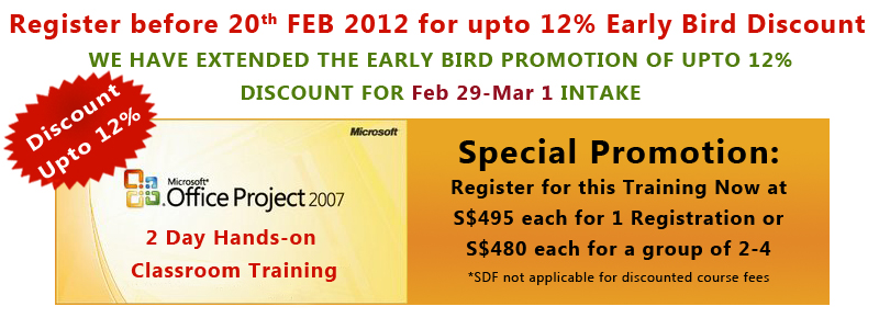 Training for Microsoft Office Project 2007, Special Promotion